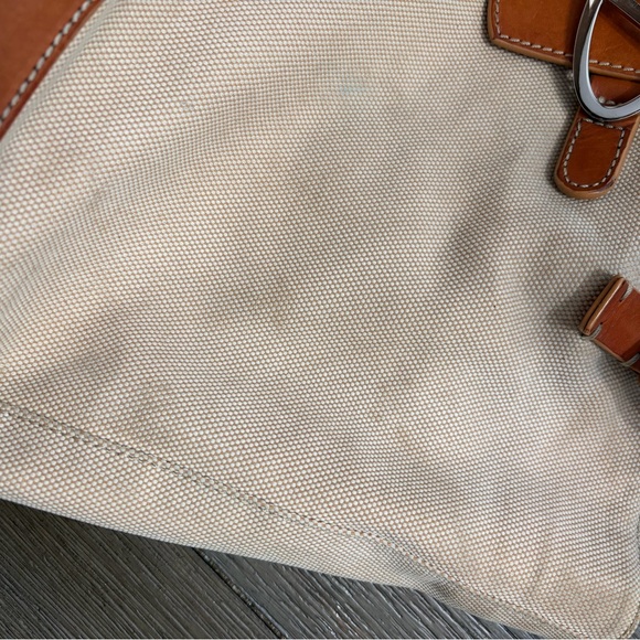 Valentino Vintage V Logo Shoulder Bag Tan and Leather- some wear see description - Picture 13 of 16